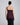 Top de tiras liso con satín para mujer