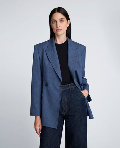 Blazer entallado cruzado