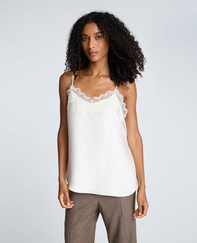 Blusa de tiras en satín