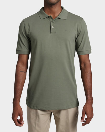Polo fondo entero olive