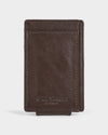 Tarjetero de cuero para hombre classy clip
